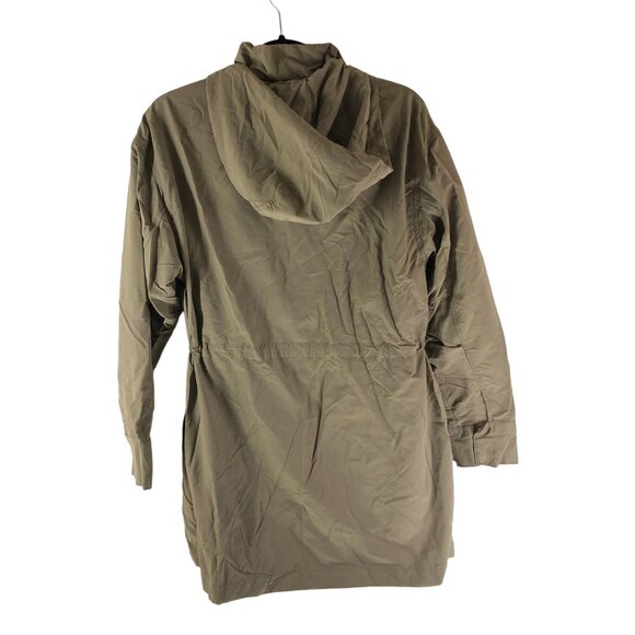 Universal Thread Water Resistant Beige Hooded Womens Rain Jacket S - Picture 3 of 6